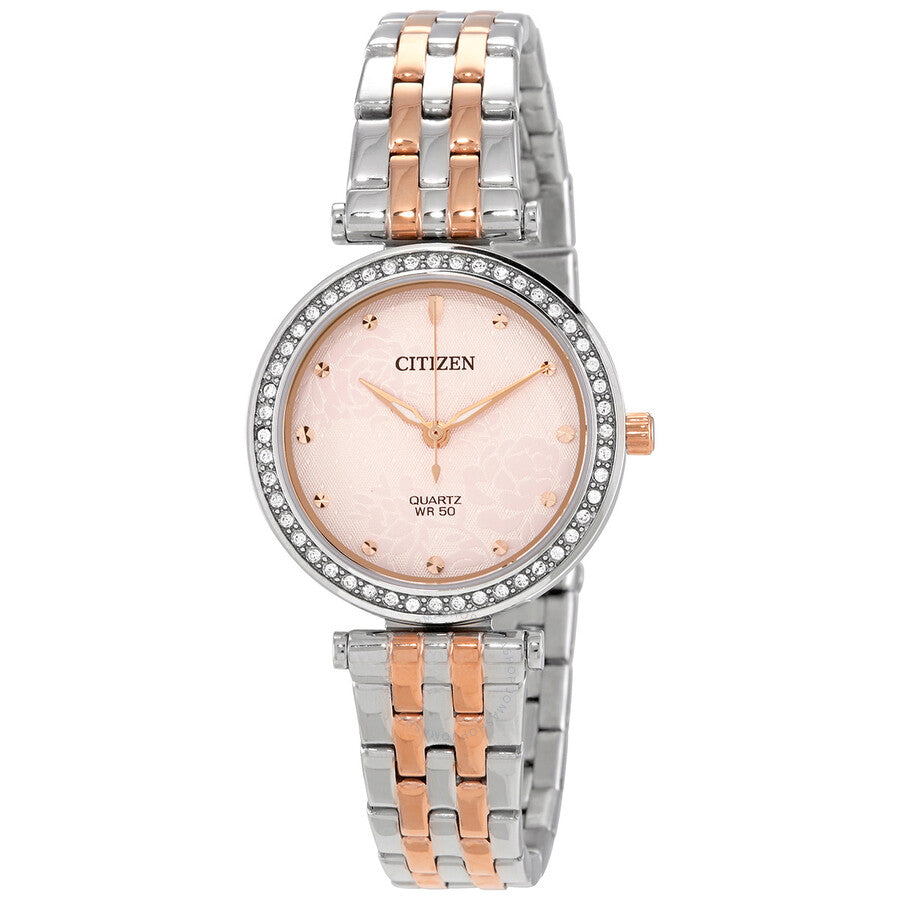 Citizen Quartz Crystal Pink Dial Ladies Watch ER0218-53X - Dawson Watches