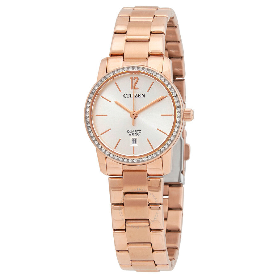 Citizen Quartz Crystal Rose Gold-tone Ladies Watch EU6039-86A - Dawson Watches