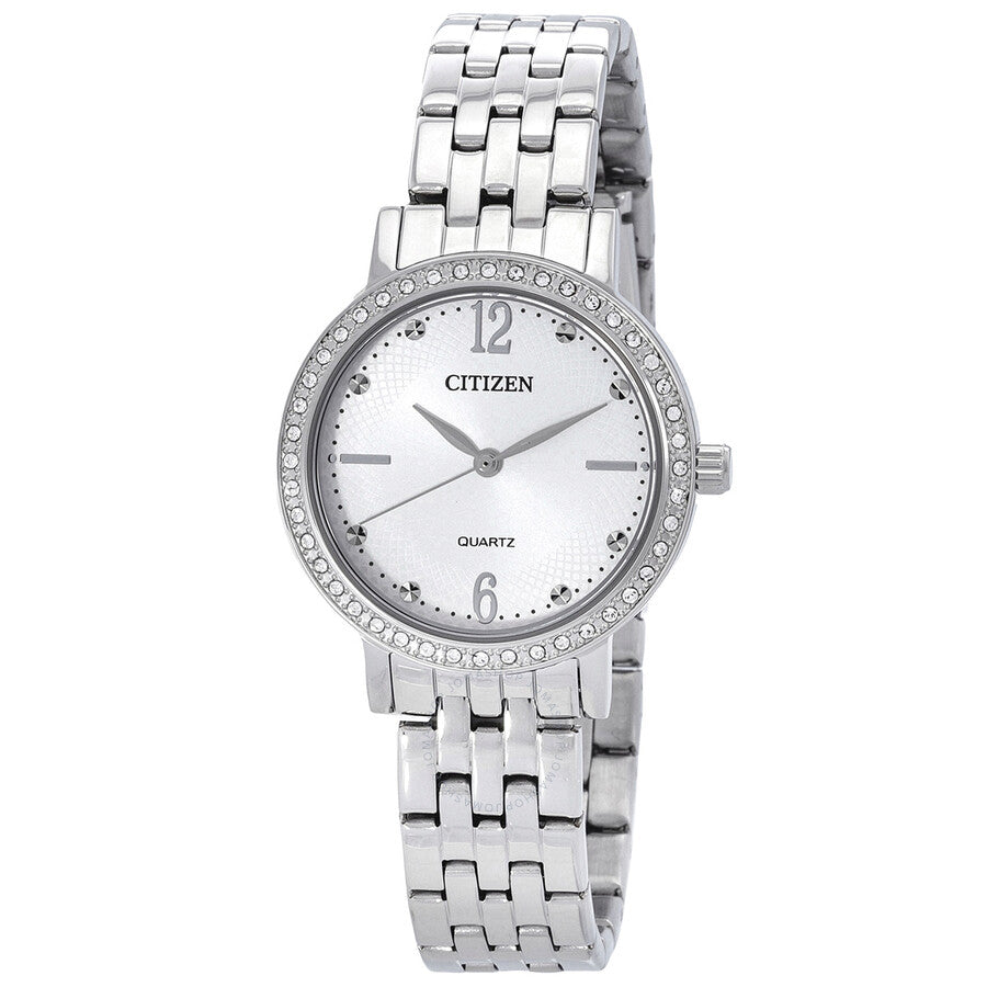 Citizen Quartz Crystal Silver Dial Ladies Watch EL3100-55A - Dawson Watches