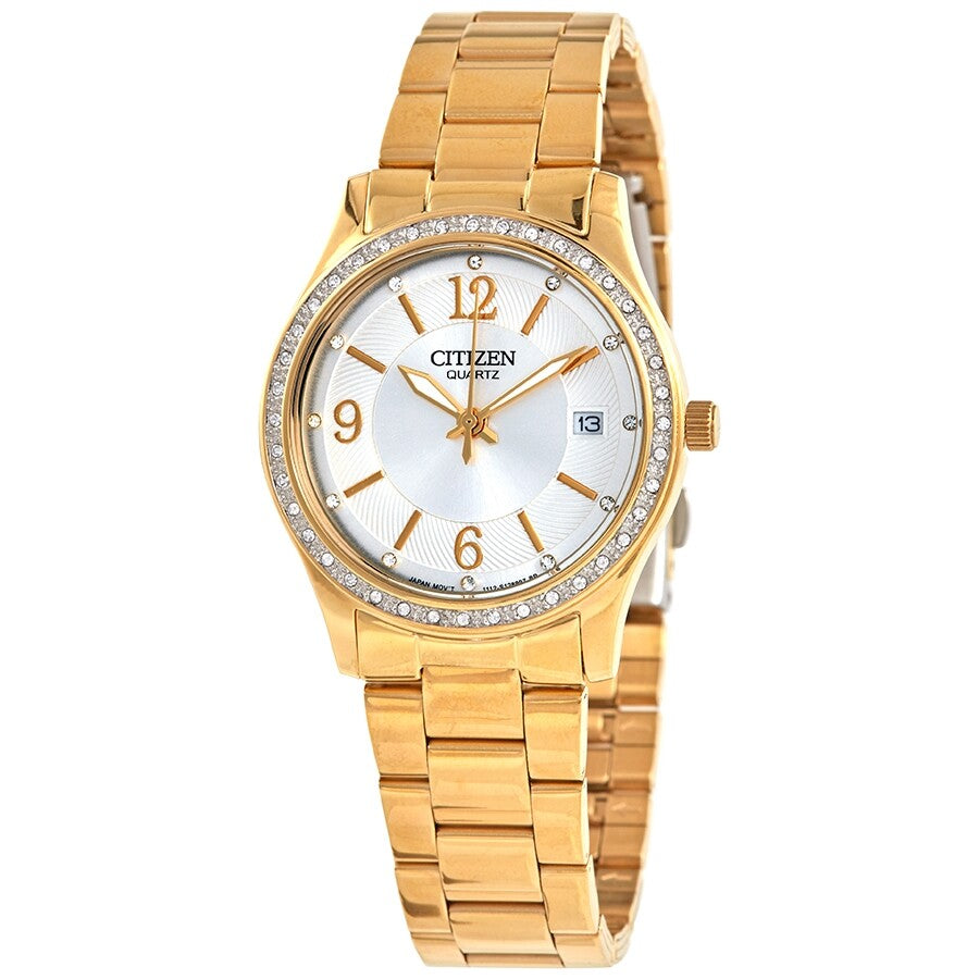 Citizen Quartz Crystal White Dial Ladies Watch EV0042-53A - Dawson Watches