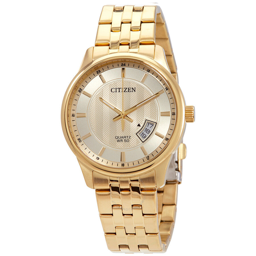 Citizen Quartz Gold Dial Gold-tone Men's Watch BI1052-85P - Dawson Watches