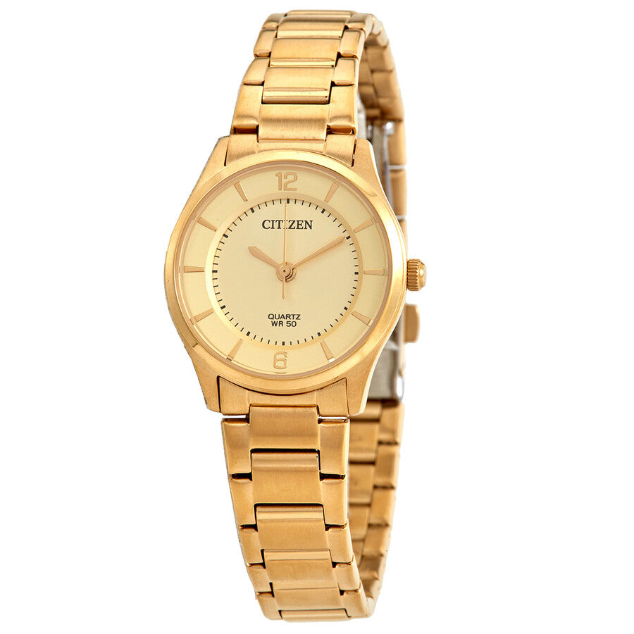 Citizen Quartz Gold Dial Ladies Watch ER0203-85P - Dawson Watches