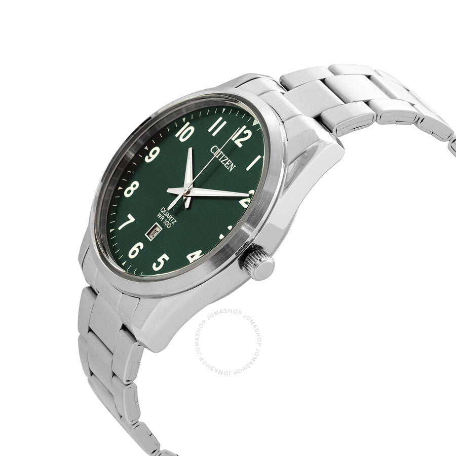 Citizen Quartz Green Dial Stainless Steel Men's Watch BI1031-51X - Dawson Watches #2