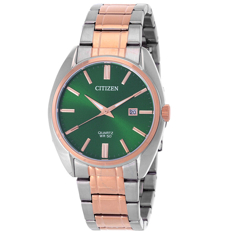 Citizen Quartz Green Dial Two-Tone Men's Watch BI5104-57Z - Dawson Watches