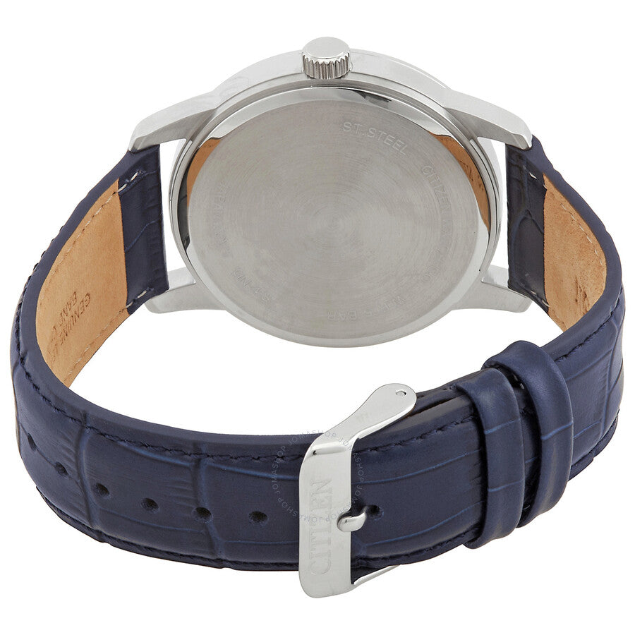 Citizen Quartz Silver Dial Blue Leather Men's Watch AK5000-03A - Dawson Watches #3