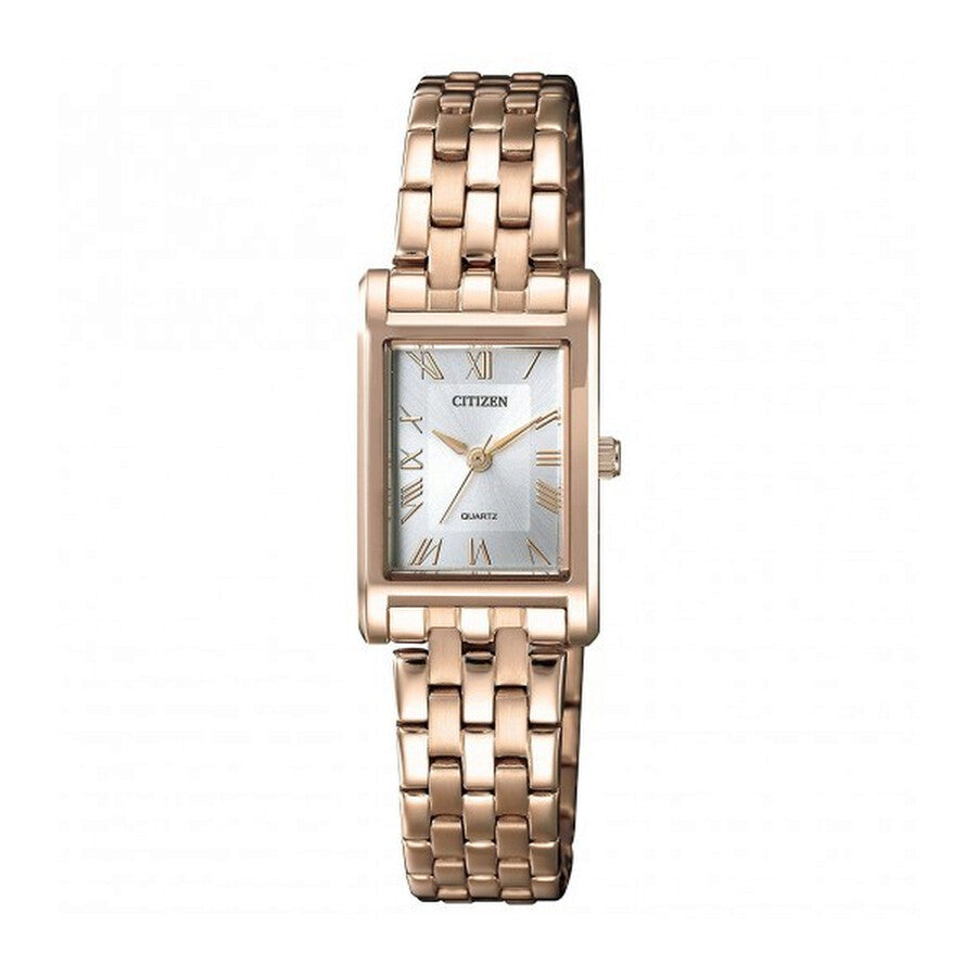 Citizen Quartz Silver Dial Ladies Rose Gold-tone Watch EJ6123-56A - Dawson Watches