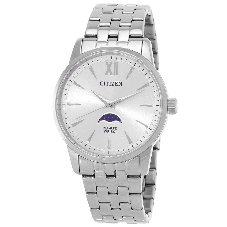 Citizen Quartz Silver Dial Men's Moonphase Watch AK5000-54A - Dawson Watches