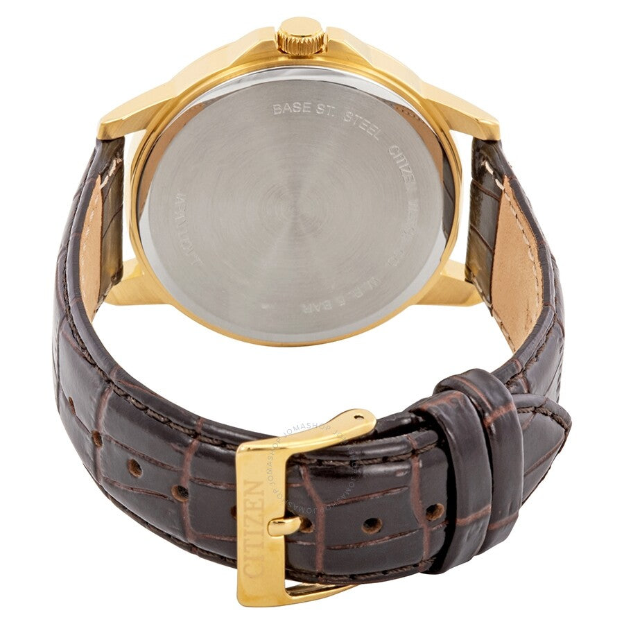 Citizen Quartz Silver Dial Brown Leather Men's Watch BF2018-01A - Dawson Watches #3