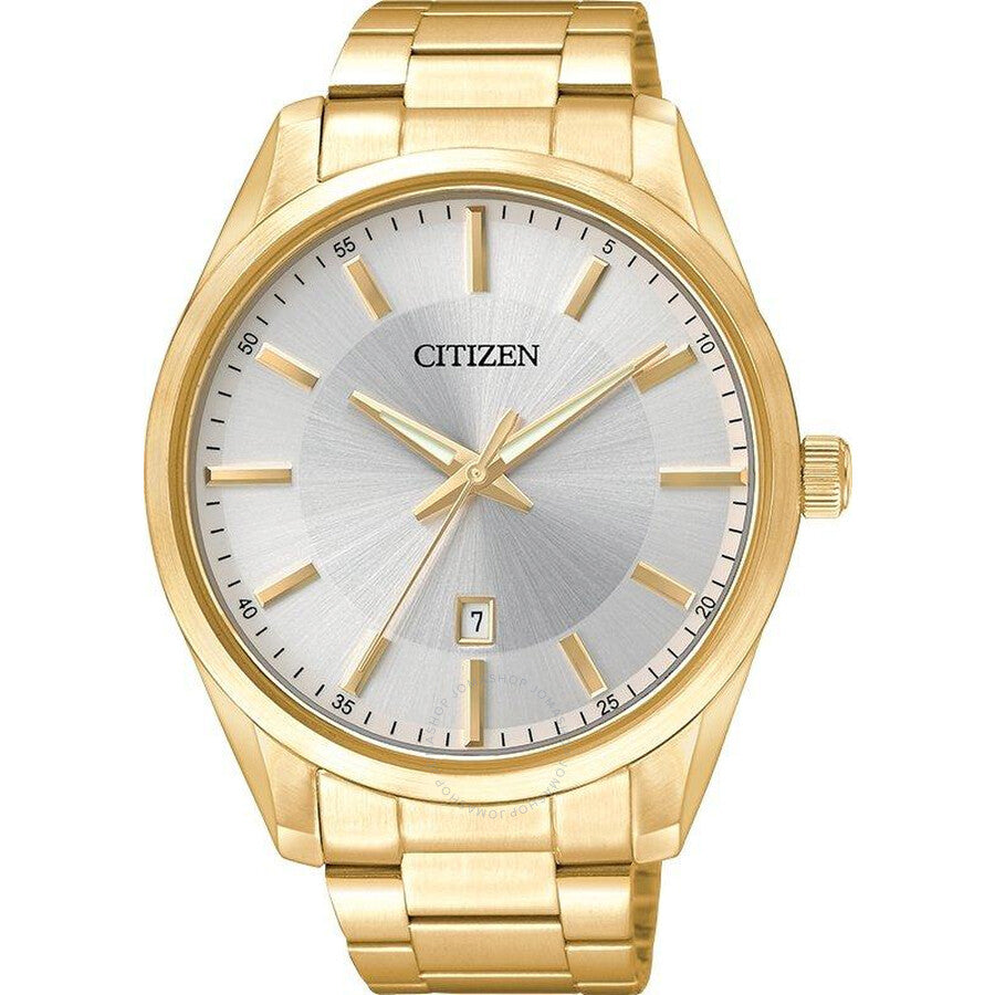 Citizen Quartz Silver Dial Yellow Gold-tone Men's Watch BI1032-58A - Dawson Watches