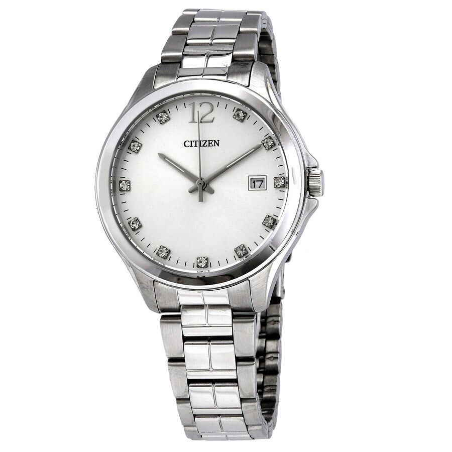 Citizen Quartz Silver Dial Stainless Steel Ladies Watch EV0050-55A - Dawson Watches