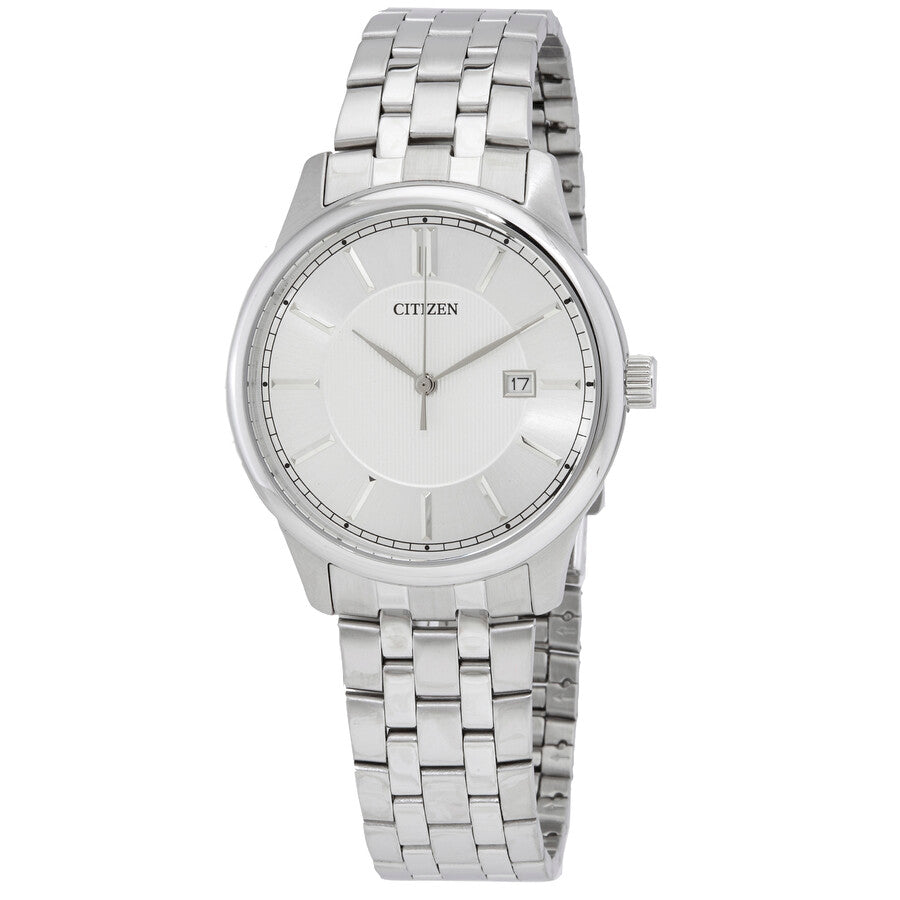 Citizen Quartz Silver Dial Stainless Steel Men's Watch BI1050-56A - Dawson Watches