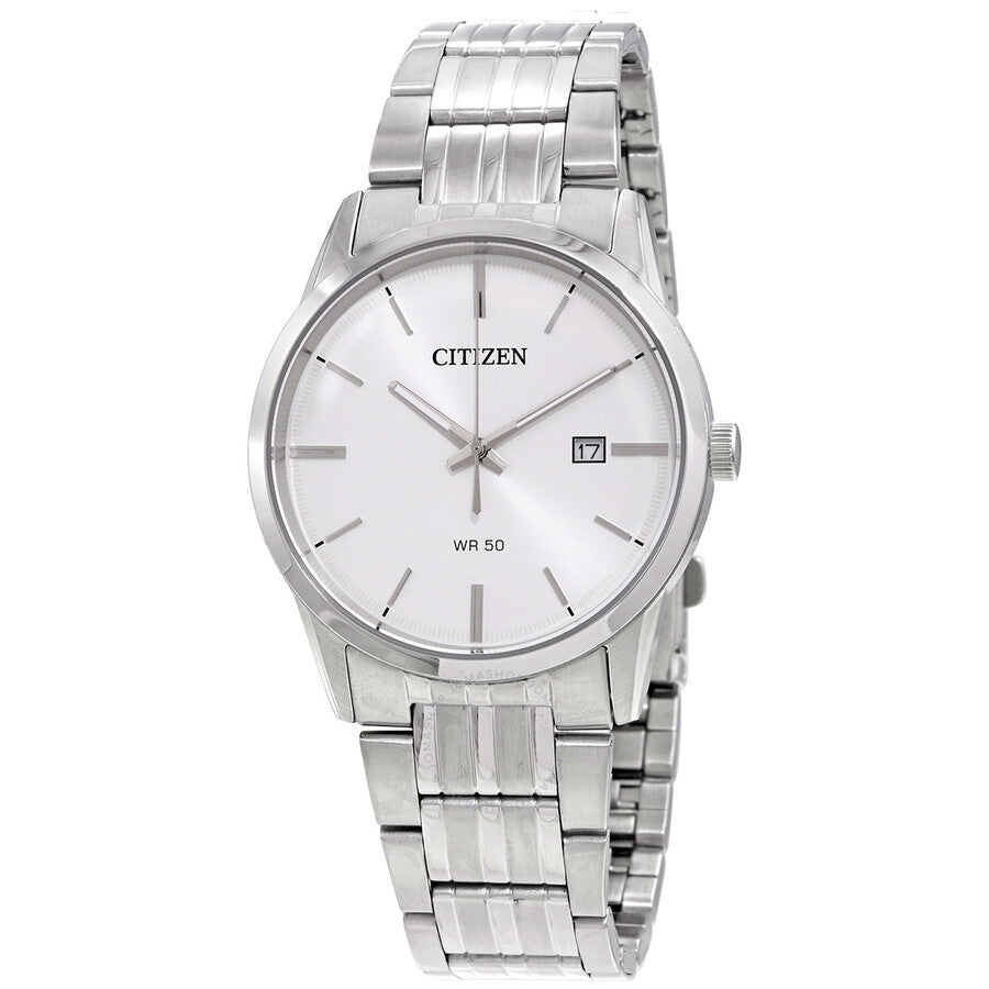 Citizen Quartz Silver Dial Stainless Steel Men's Watch BI5000-52A - Dawson Watches