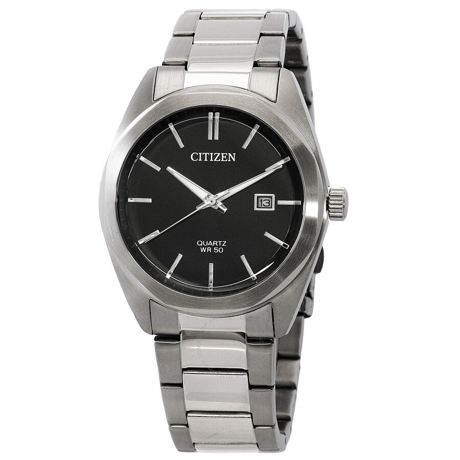 Citizen Quartz Stainless Steel Black Dial Men's Watch BI5110-54E - Dawson Watches