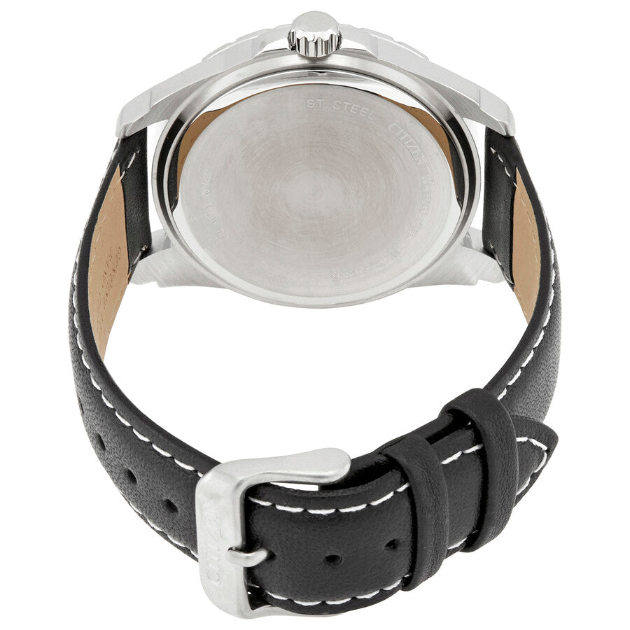 Citizen Quartz White Dial Black Leather Men's Watch AO3010-05A - Dawson Watches #3