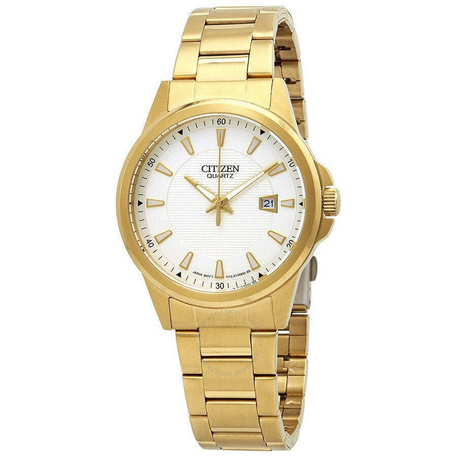 Citizen Quartz White Dial Men's Gold-tone Watch BI1012-55A - Dawson Watches