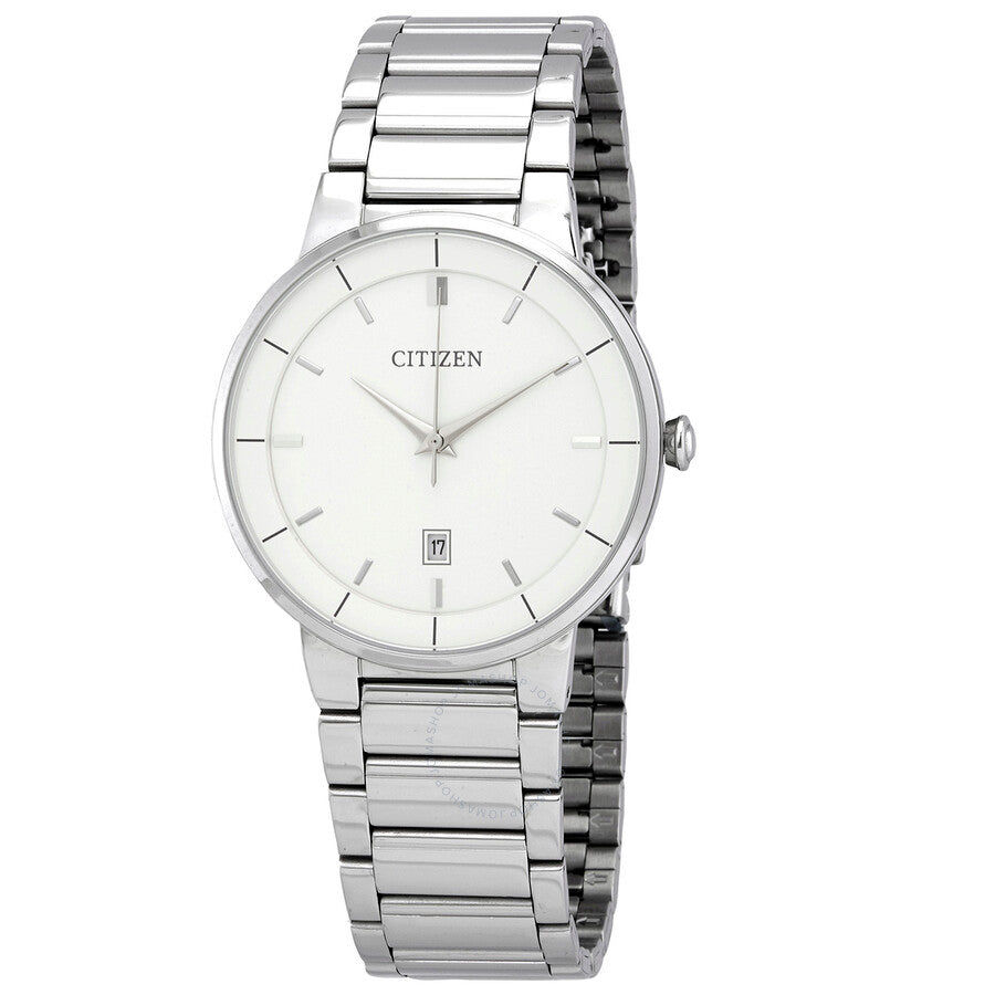 Citizen Quartz White Dial Stainless Steel Men's Watch BI5010-59A - Dawson Watches