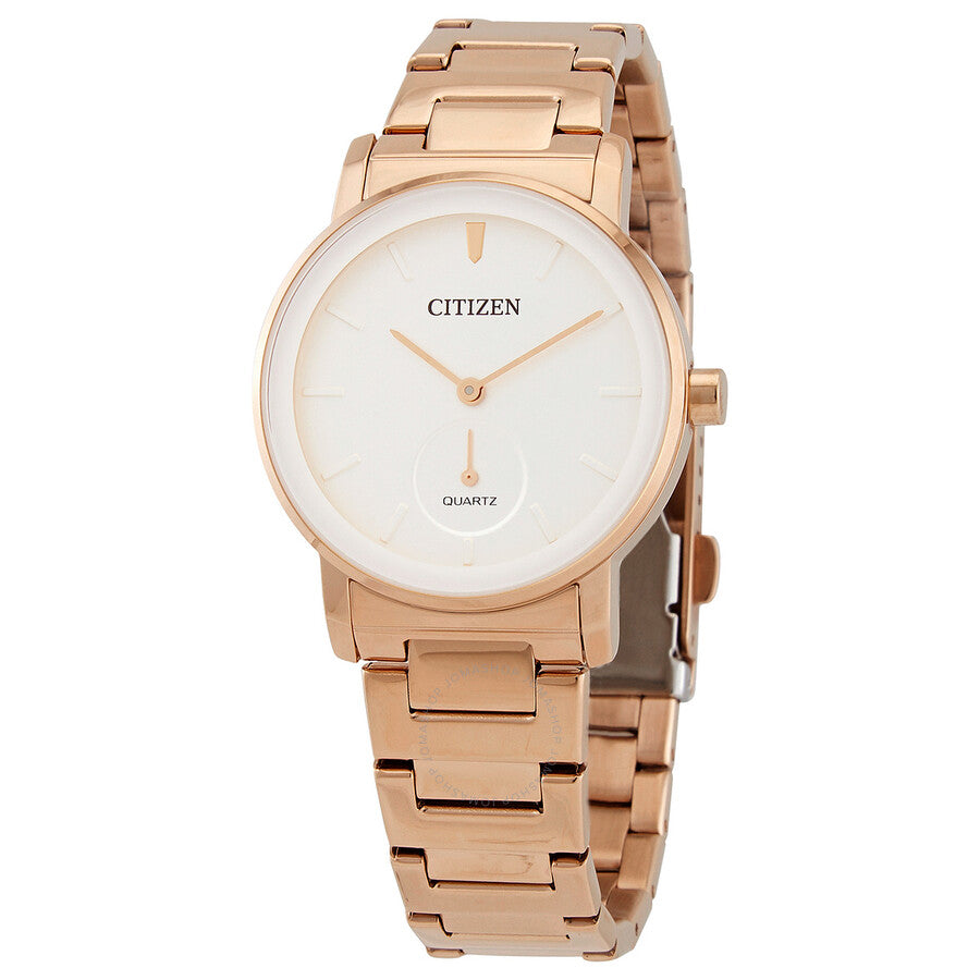 Citizen Quartz White Dial Rose Gold-tone Ladies Watch EQ9063-55A - Dawson Watches