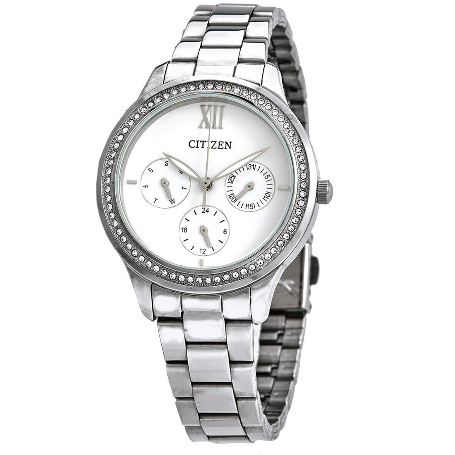 Citizen Quartz White Dial Stainless Steel Ladies Watch ED8150-53A - Dawson Watches