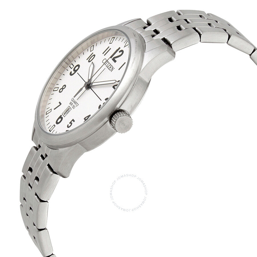 Citizen Quartz White Dial Stainless Steel Men's Watch BI1050-81B - Dawson Watches #2