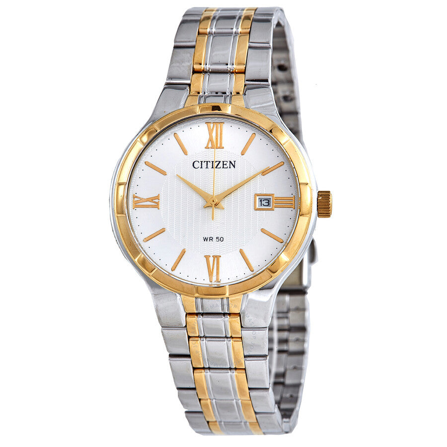 Citizen Quartz White Dial Stainless Steel Men's Watch BI5024-54A - Dawson Watches