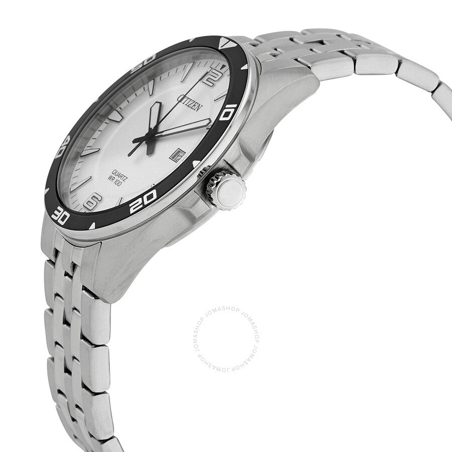 Citizen Quartz White Dial Stainless Steel Men's Watch BI5051-51A - Dawson Watches #2