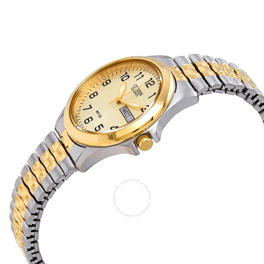 Citizen Quatz Gold Dial Expansion Band Unisex Watch BF0574-92P - Dawson Watches #2
