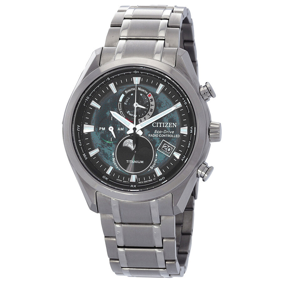 Citizen Radiocontrolado Perpetual Chronograph Quartz Green Dial Men's Watch BY1010-81X - Dawson Watches