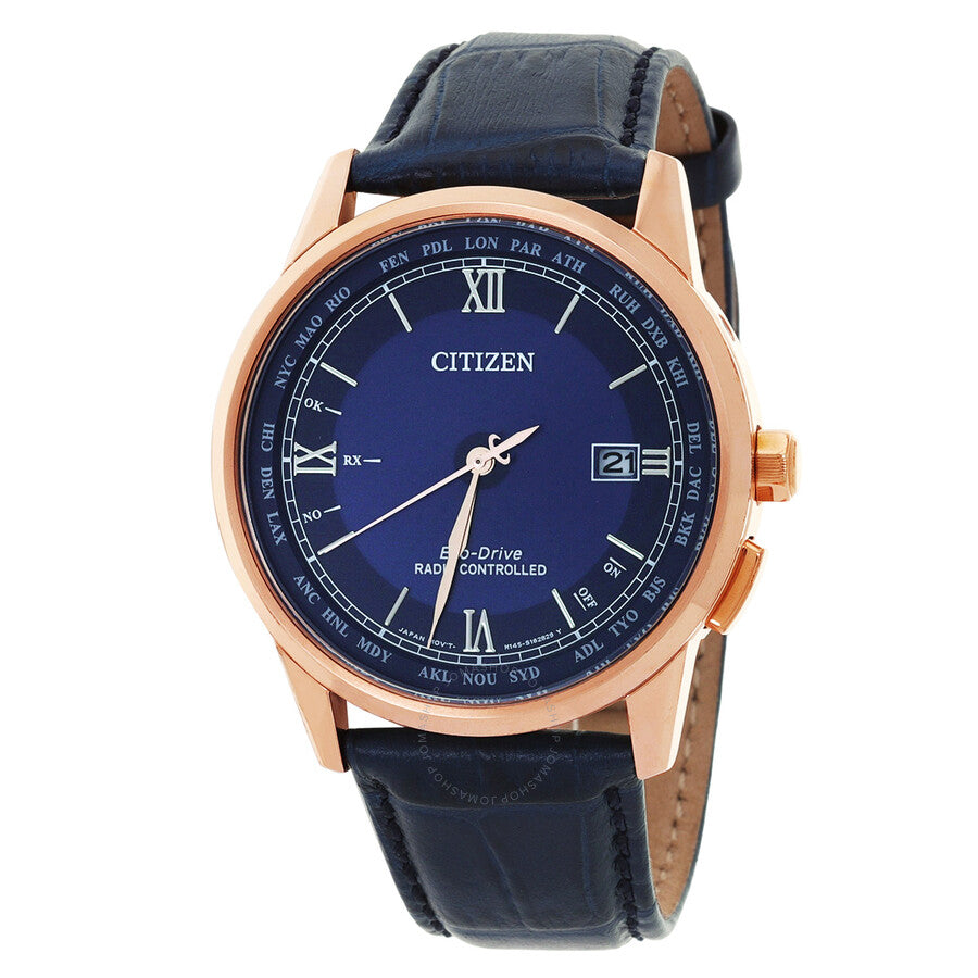 Citizen Radio-Controlled Perpetual Eco-Drive Blue Dial Men's Watch CB0152-24L - Dawson Watches