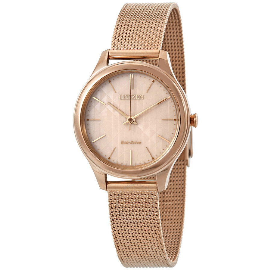 Citizen Rose Dial Rose Gold-tone Ladies Watch EM0503-83X - Dawson Watches