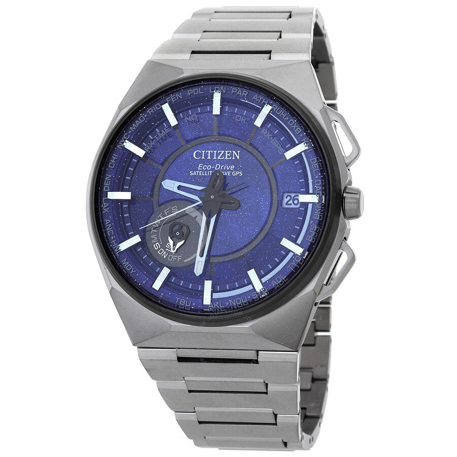 Citizen Satellite Wave X Perpetual World Time Blue Dial Men's Watch CC3097-52L - Dawson Watches