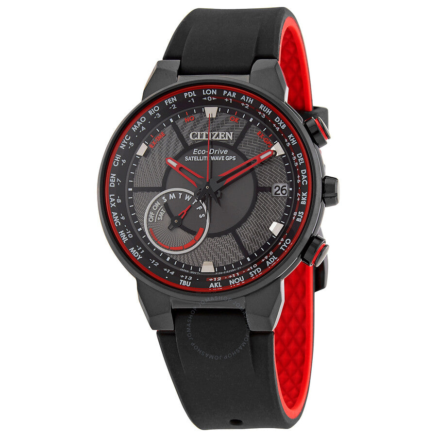 Citizen Satellite World Time Eco-Drive Black Dial Men's Watch CC3079-11E - Dawson Watches