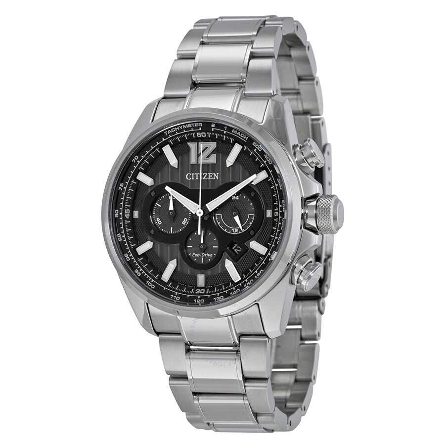 Citizen Shadowhawk Eco-Drive Chronograph Black Dial Stainless Steel Men's Watch CA4170-51E - Dawson Watches