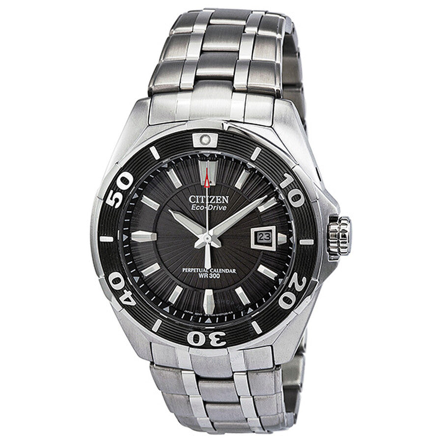 Citizen Signature Eco-Drive Black Dial Stainless Steel Men's Watch BL1250-55E - Dawson Watches