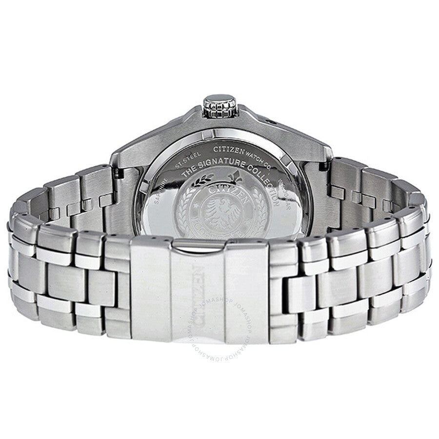 Citizen Signature Eco-Drive Black Dial Stainless Steel Men's Watch BL1250-55E - Dawson Watches #3
