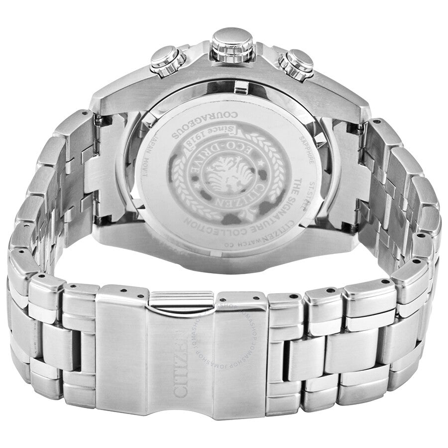 Citizen Signature Perpetual Calendar Eco-Drive Chronograph Black Dial Men's Watch BL5440-58E - Dawson Watches #3