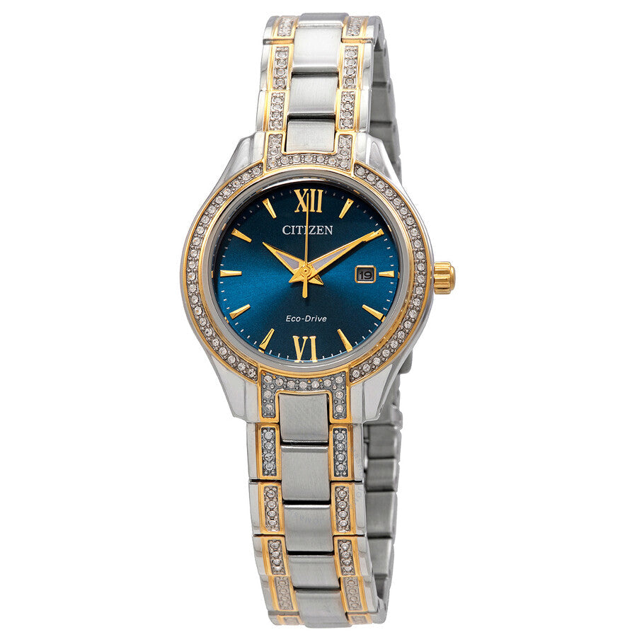 Citizen Silhouette Crystal Blue Dial Ladies Watch FE1234-50L - Dawson Watches
