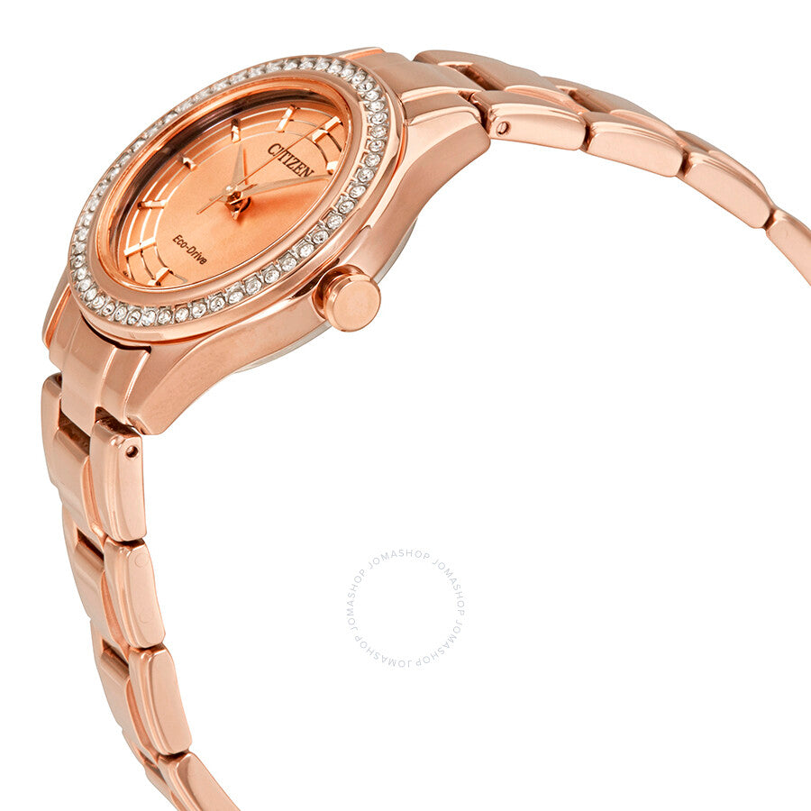 Citizen Silhouette Crystal Eco-Drive Rose Gold-Tone Ladies Watch FE1123-51Q - Dawson Watches #2