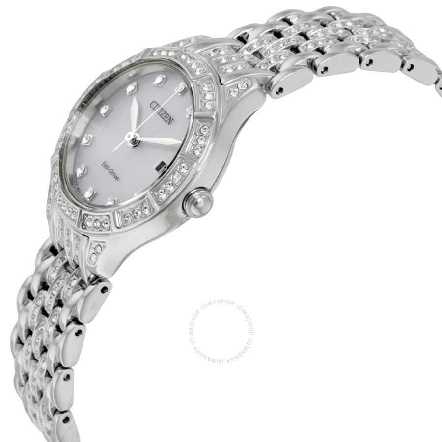 Citizen Silhouette Crystal Silver Dial Ladies Watch EW2320-55A - Dawson Watches #2