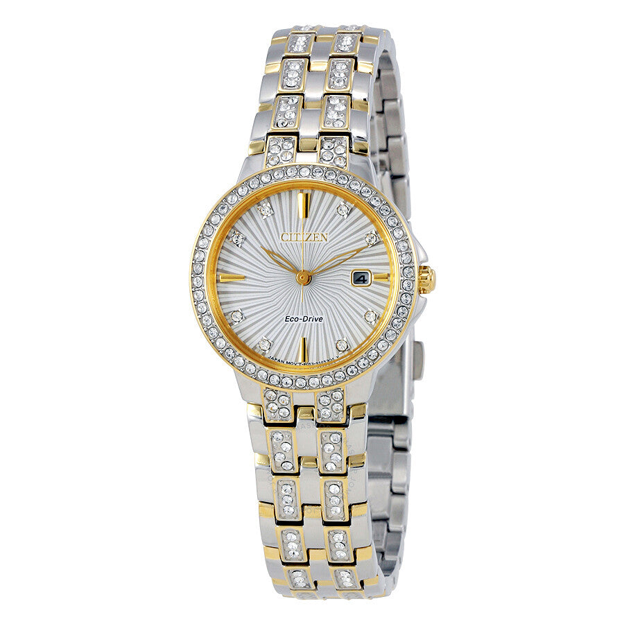 Citizen Silhouette Crystal Silver Dial Ladies Watch EW2344-57A - Dawson Watches
