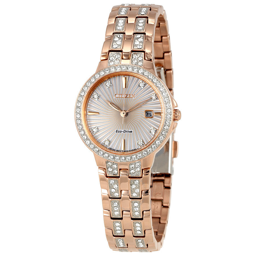Citizen Eco-Drive Silhouette Crystal Ladies Watch EW2348-56A - Dawson Watches