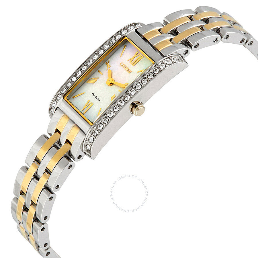 Citizen Silhouette Crystal Mother of Pearl Dial Ladies Watch EX1474-51D - Dawson Watches #2