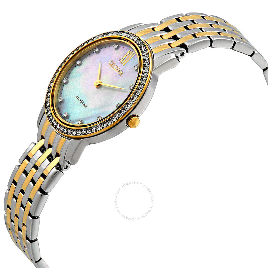 Citizen Eco-Drive Silhouette Crystal Mother of Pearl Dial Ladies Watch EX1484-57D - Dawson Watches #2