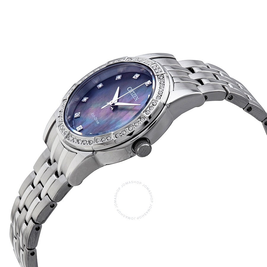 Citizen Silhouette Crystal Mother of Pearl Dial Ladies Watch EM0770-52Y - Dawson Watches #2