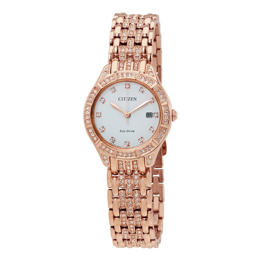 Citizen Silhouette Crystal Silver Dial Ladies Crystal Watch EW2323-57A - Dawson Watches