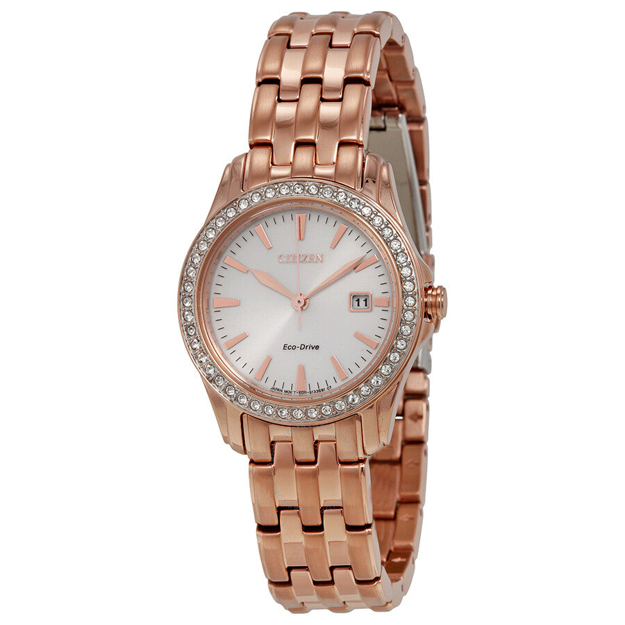 Citizen Silhouette Crystal Silver Dial Ladies Watch EW1903-52A - Dawson Watches