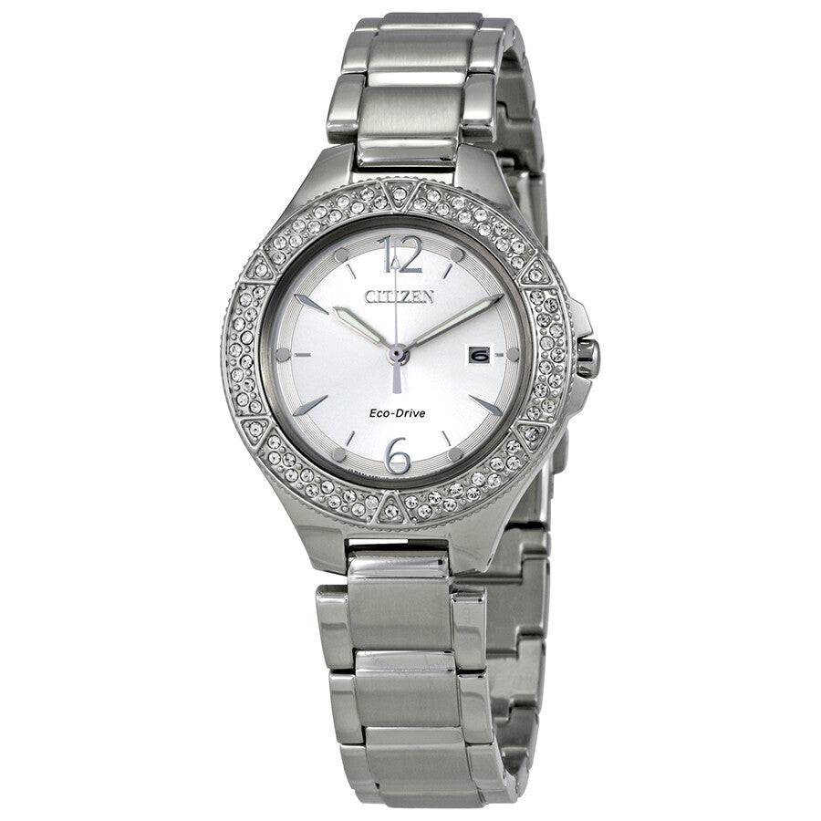 Citizen Silhouette Crystal Silver Dial Ladies Watch FE1160-54A - Dawson Watches
