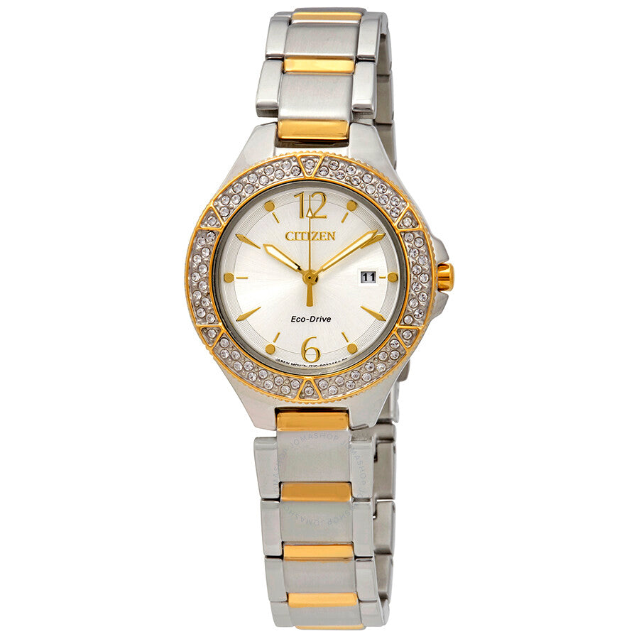 Citizen Silhouette Crystal Silver Dial Ladies Watch FE1164-53A - Dawson Watches