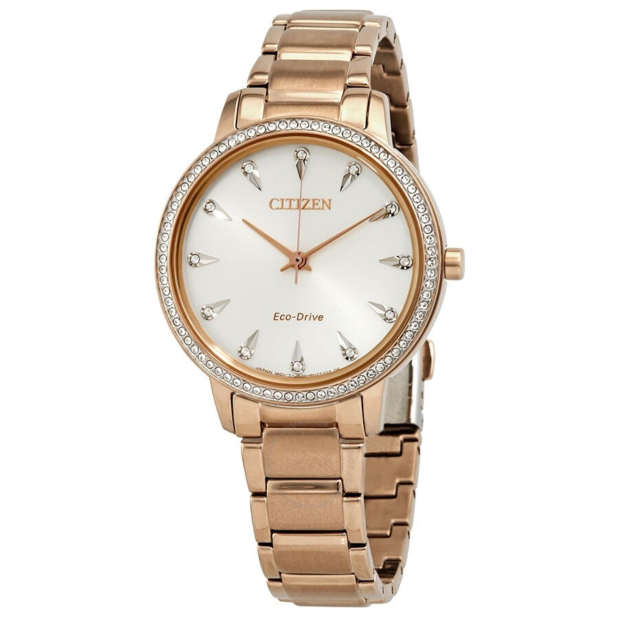 Citizen Silhouette Crystal Silver Dial Ladies Watch FE7043-55A - Dawson Watches