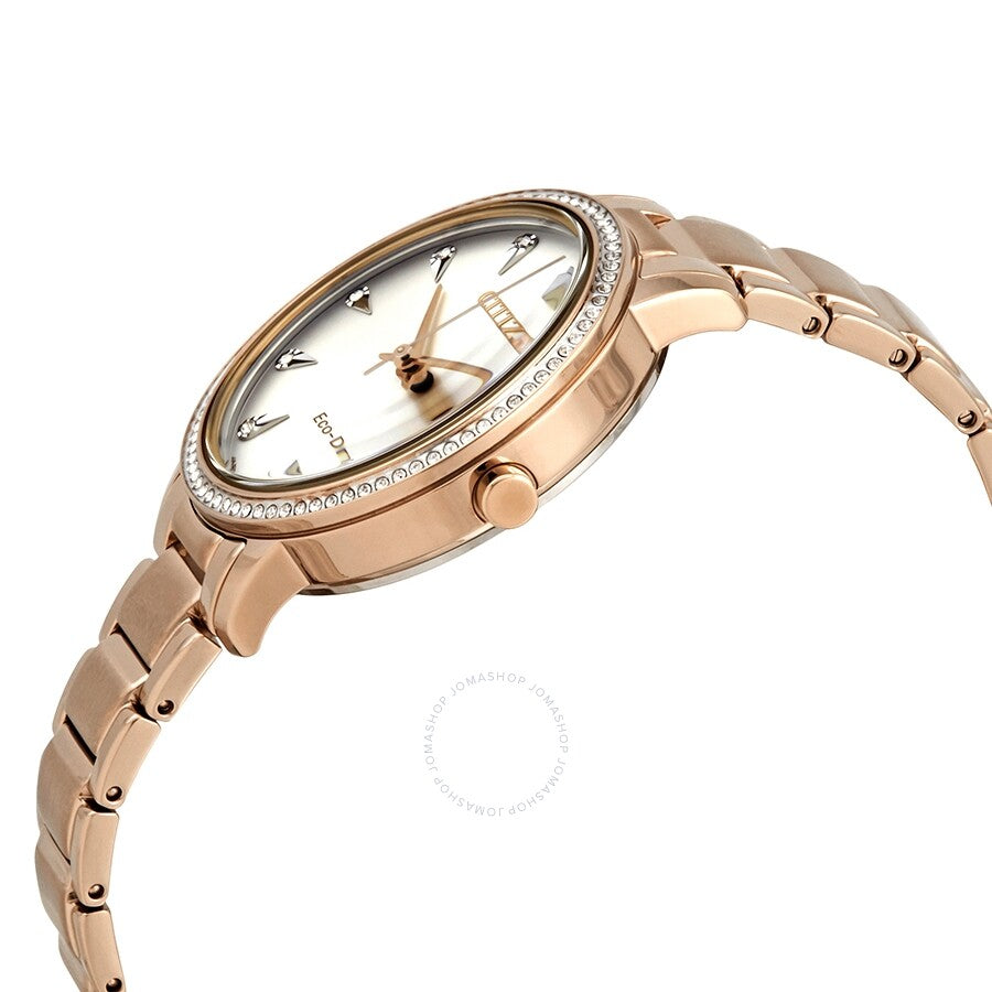 Citizen Silhouette Crystal Silver Dial Ladies Watch FE7043-55A - Dawson Watches #2