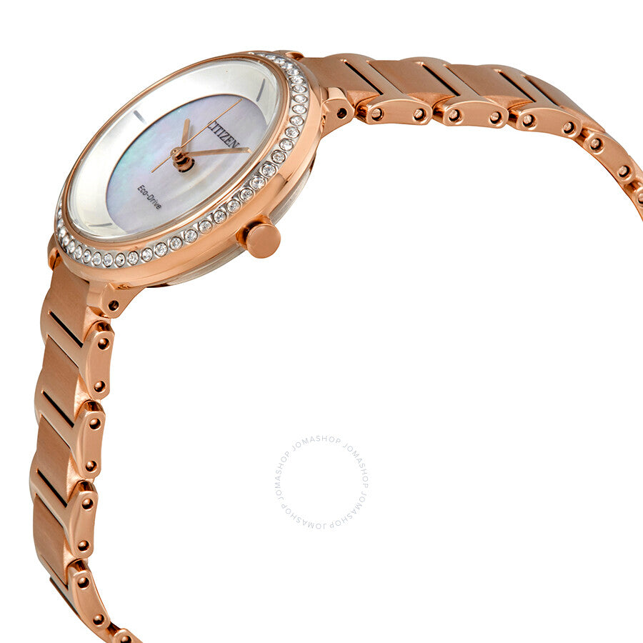 Citizen Silhouette Crystal White Mother Of Pearl Dial Ladies Watch EM0483-54D - Dawson Watches #2
